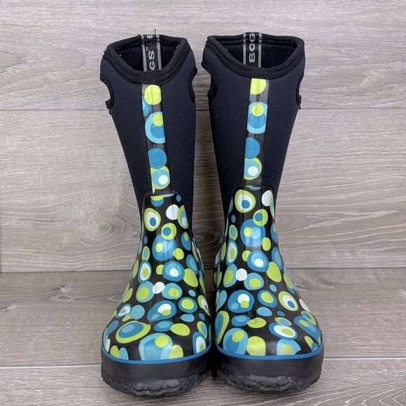 Bogs Waterproof -30f Classic High Bubbles Big Girl Sz 5 Pull On Winter Rain Boot - Picture 2 of 12